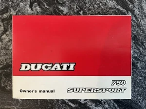 Vintage Ducati Owner's Manual 750 Super Sport 750SS 1992 NM Condition Free Ship - Picture 1 of 6