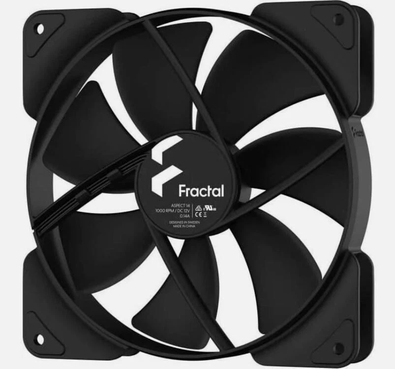 (Lot of 70) Fractal Design Aspect 14 PWM 1700 RPM  Case Fan (140mm Black) - Image 1 of 1