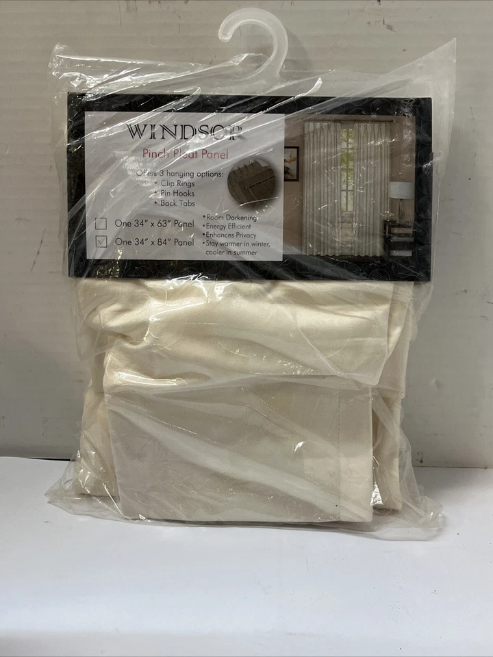 Windsor Pinch Panel Plisado Cortina 34 x 84 Marfil Foto 1 de 2