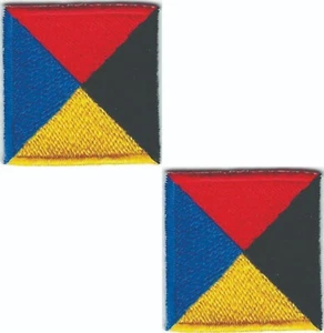 Maritime Signal Flagge Buchstabe Z bestickt Zulu Aufbügeln Nähen (1 1/4") Menge 2 - Bild 1 von 2