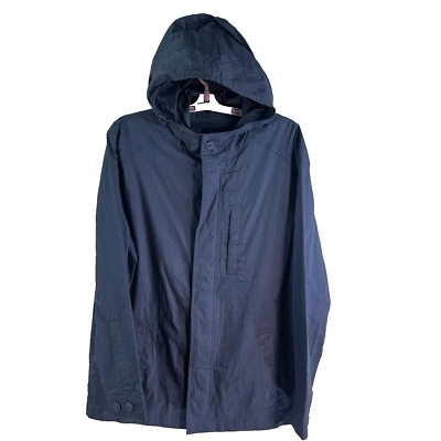 Dockers Stretch Water Resistant Mesh Lined Polyester Raincoat M Men's Blue NWT - Image 1 of 4
