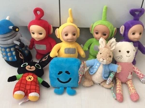 Soft Plush Toy Bundle Tele Tubbies Bing Square Dalek Bobble Gund Teddy Bear - Picture 1 of 12