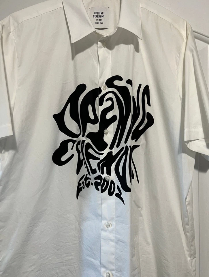 Opening Ceremony SIZE M  Short Sleeve Button Down White - Image 1 of 1