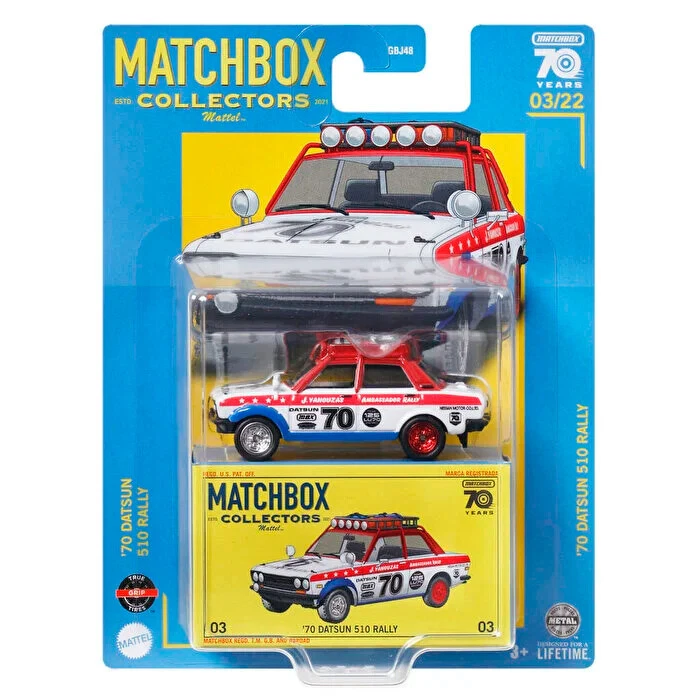 MATCHBOX COLLECTORS '70 DATSUN 510 RALLY 03/22 HLJ58 - Image 1 of 1