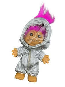 Vintage Troll Puppe Raumanzug Astronaut Russ rosa Haare - Bild 1 von 8