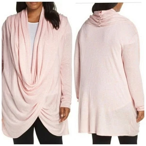 Nordstrom Lingerie Wrap Cardigan size XS Pastel Pink Long Sleeve Fine Knit - Picture 1 of 7