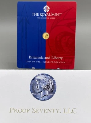 2024 1/40 oz Gold The Royal Mint Britannia and Liberty Gold Proof Coin - Image 1 of 4