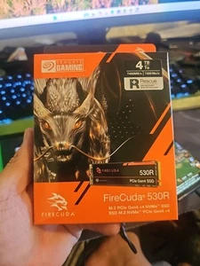 Seagate FireCuda 530R 4TB NVMe PCIe Gen4 ×4 M.2 2280 SSD ZP4000GM3A063 New - Picture 1 of 4