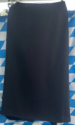 *Camisa Le Suit preta feminina tamanho 10 zíper longa saia preta tecido pesado zíper - Imagem 1 de 4