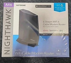 NETGEAR Nighthawk Modem Router Combo (CAX30) DOCSIS 3.1 Modem & WiFi 6 Router - Picture 1 of 1