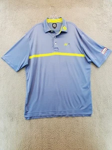 TITLEIST FootJoy Kurzarm Golf Poloshirt Blau mit Streifen Herren Größe 2XL - Bild 1 von 17