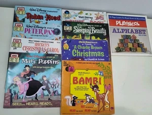Book Lot from Book & Record Sets Only One Has Record 8 Have Just Books Disney - Foto 1 di 19