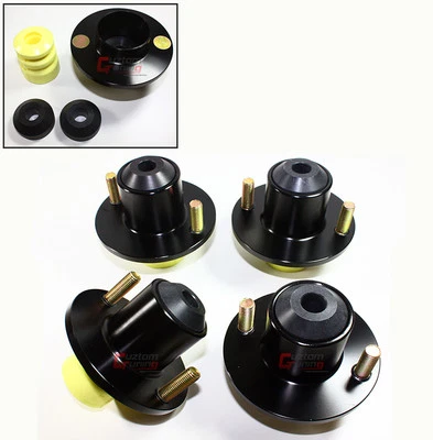 For 88-2000 Honda Civic Blk Suspension Coilover Shocks Strut Top Hat Mount X 4  - Image 1 of 2