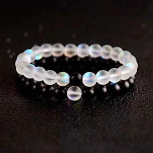 Moonstone Bracelet set natural stone best gift Unisex jewelry - Picture 1 of 4