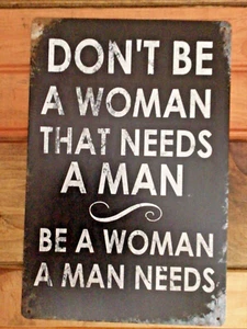 Retro Style 8"x12" Inspirational "Don't be a Woman that"  FREE SHIPPING! - Picture 1 of 5