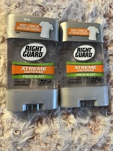 Right Guard Xtreme Defense Antiperspirant Deo Gel 72 Hr Fresh Blast, 3 oz 2pk - Picture 1 of 2