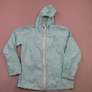 Columbia Jacket Girls XL Long Sleeve Zip Pockets Lightweight Green Hooded - Picture 1 of 11
