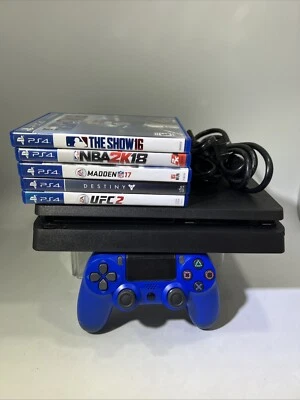 Consola Sony PlayStation 4 Super Slim 1TB Lote 5 Juegos Paquete con Controlador #ML1 Foto 1 de 4