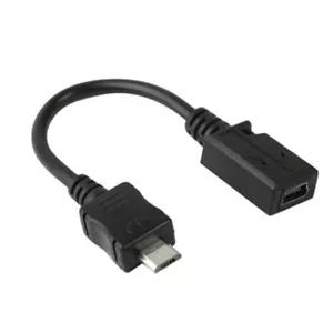 Micro USB Male to Mini USB Female Data Sync & Charge Adapter Cable - Foto 1 di 2