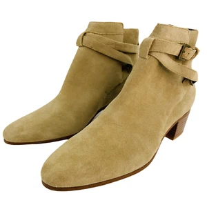 Sole Society Wildleder Stiefeletten mit Schnalle beige hellbraun Größe 10 - Bild 1 von 10