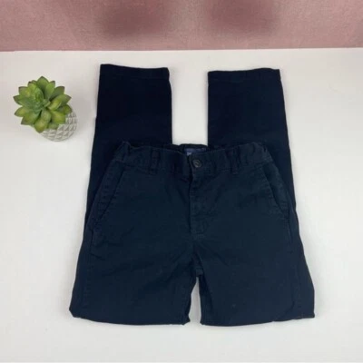 Children's Place Solid Black Pants Boy Size 8 Cotton Spandex Blend - Image 1 of 4
