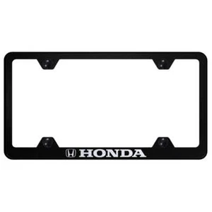 Marco de matrícula de carrocería ancha negro grabado - con licencia oficial para Honda - Imagen 1 de 3