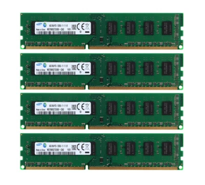 Samsung 16GB 8GB 4GB DDR3-1600Mhz PC3-12800U 2Rx8 DIMM Memory Desktop RAM Lots - Image 1 of 4