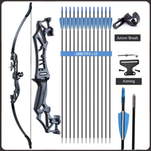 TOPARCHERY 54" Hunting Takedown Recurve Bow & Arrow Rest & Bow Sight &12X Arrows - Picture 1 of 51