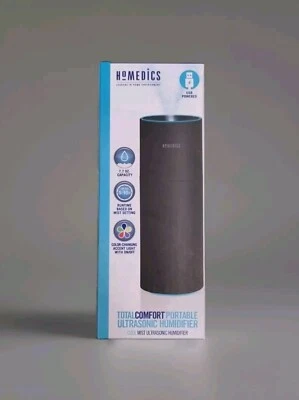 Homedics UHE-CMP15-BK Total Comfort Portable Ultrasonic Humidifier, Black New - Image 1 of 4