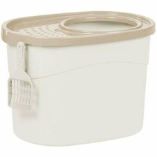 iris open top litter box with shield