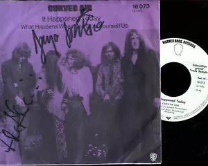 CURVED AIR : It Happened Today : signed (!) on cover / Promo Single m.Autogramm - Picture 1 of 1