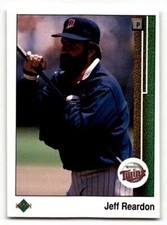 1989 Upper Deck #596 Jeff Reardon    Minnesota Twins Baseball Cards EX/ ID:54120
