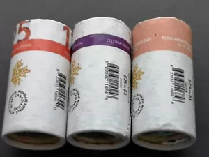 ***CANADA LOT OF 3 ORIGINAL COMMEMORATIVE COLORED LOONIES ROLLS *** - Picture 1 of 2