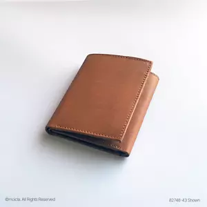 Genuine Leather Men's Trifold Wallet Modern Design - Cartera Trifold para Hombre - Picture 1 of 3