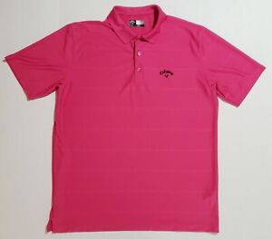 Callaway Golf Opti-Dri Polo Men's Golf  Shirt Size Large, L, Fuchia Red