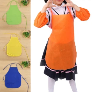 Unisex Children Waterproof Apron Non-Woven Toddler Bib Art Painting Kids Apron - Picture 1 of 25