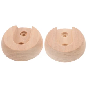 2pcs Curtain Rod Flange Closet Rod End Supports Wardrobe Rail Rod Sockets - Picture 1 of 12
