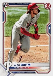 2021 Bowman #2 Alec Bohm Rookie Card Phillies RC