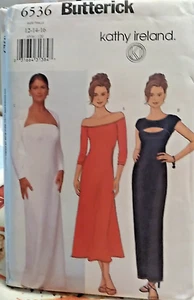 6536 BUTTERICK VINTAGE evening gown 12-14-16 new - Picture 1 of 3