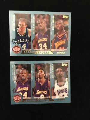 Shaquille Oneal 01 Topps League Leader With Kobe #215 & 219 With Mutombo - Image 1 of 2