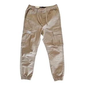 NEW Zara beige jogger style cargo pants Men's size S BNWT pockets classic - Picture 1 of 16