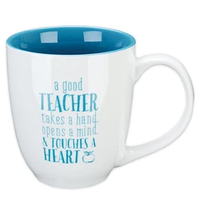 Taza de café de cerámica azul Christian Art Gifts - 14 oz. Microondas y lavavajillas... - Imagen 1 de 6
