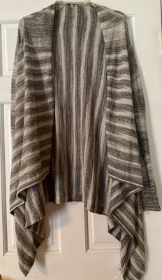 ATHLETA Wrap Size Small Cardigan Sweater Lightweight Gray Striped Women's - Image 1 of 4