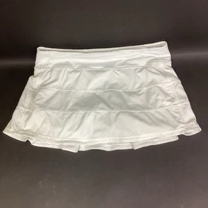 LuLuLemon Pace Rival Falda/Skort Elastizado - Mujer 6 -Blanco - Entrepierna 3.25" - W8A84R - Imagen 1 de 14