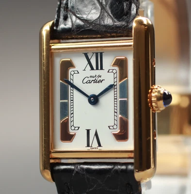 Vintage [Exc+5] Cartier Must de Cartier Tank 5057001 SM 20mm Women's Qz Watch - image 1 of 4