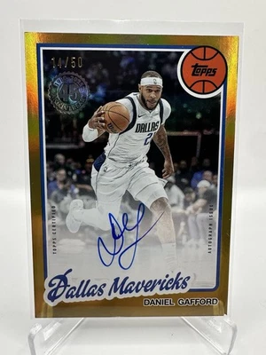 2025-26 Topps Basketball 45th Anniversary Daniel Gafford Gold Auto /50 - Image 1 of 2