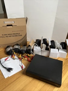 DEFEWAY 4-Channel DVR Recorder Camera Security System With Cameras Untested - Picture 1 of 10