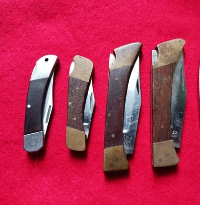 Grupo de 4 Cuchillos Lock Back - Todo en Funcionamiento Foto 1 de 3