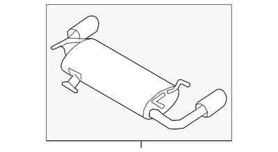 Silenciador Nissan genuíno 20100-1AA2B - Imagem 1 de 2