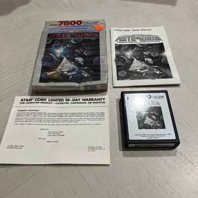 Asteroids (Atari 7800, 1986) Complete CIB in Plastic! Authentic - Free Shipping! - Image 1 of 4